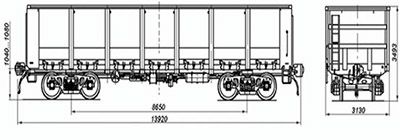 Модель 12-296 (Полувагон универсальный)