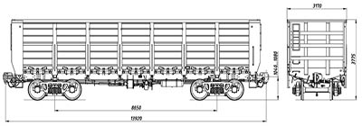 Модель 12-2153 (Полувагон универсальный)